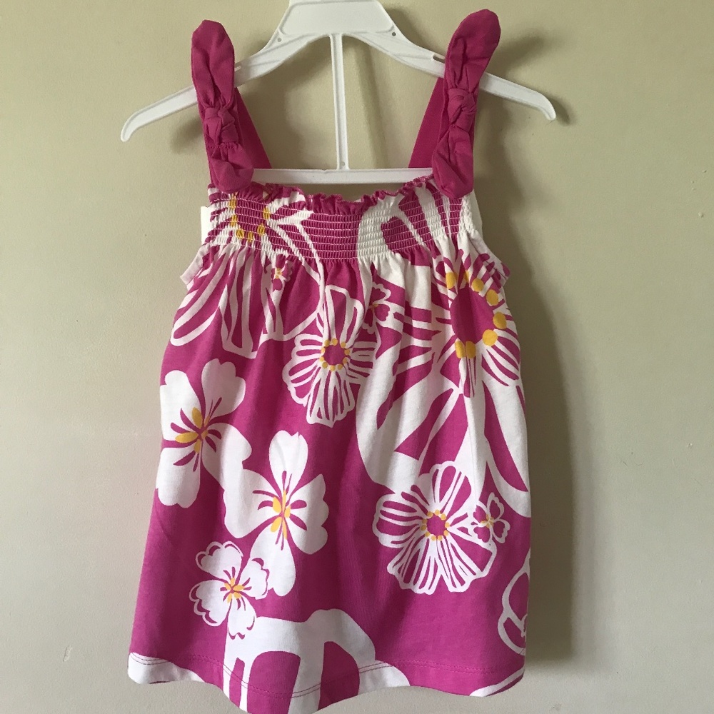 NEW NWOT Carter’s 2 pc Floral Print Top w/White Shorts Pink/White. 3T